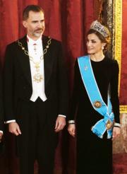 西班牙國王費利佩六世、西班牙王后萊蒂西亞（法新社）