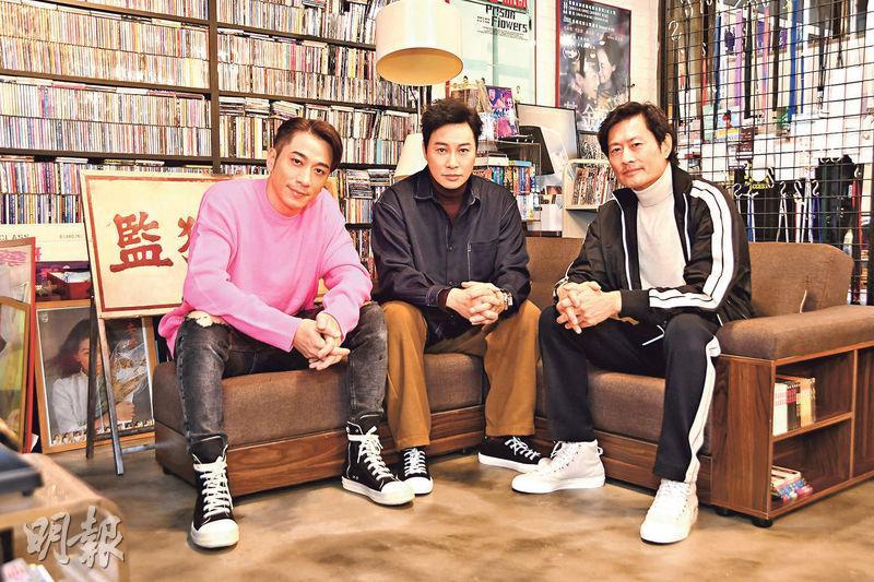 吳卓羲（左起）、譚耀文與黃德斌拍《逃獄兄弟2》過程愉快，盼日後再有機會合作。（攝影/記者：林祖傑）