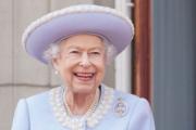 2022年6月2日，英女王觀看閱兵儀式及飛行表演。（法新社）