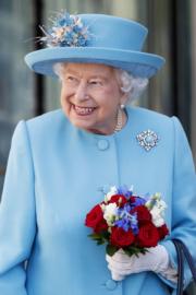 2019年5月23日，英女王在倫敦參觀英國航空總部。（法新社）