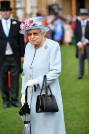 2019年5月21日，英女王在倫敦出席花園派對（Garden Party）。（法新社）