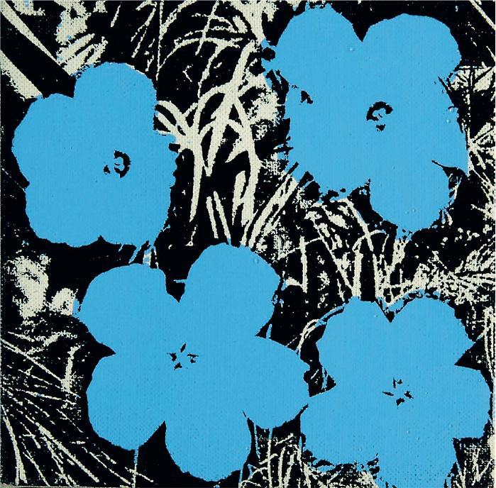 安迪華荷畫的藍花
