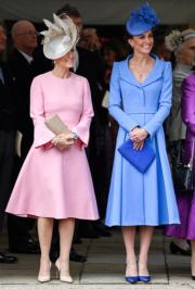 2022年6月13日，凱特（右）和英國愛德華王子的妻子Sophie Rhys-Jones（Countess of Wessex，左）。（法新社）