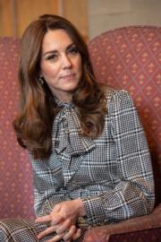 2020年1月15日，凱特訪問英國布拉德福德，以Zara連身裙亮相。（法新社）