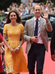 2017年7月20日，威廉王子（右）與凱特（左）訪問德國海德堡。（法新社）
