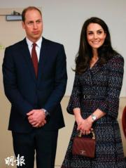 2017年3月，威廉王子（左）與凱特（右）訪問法國。（法新社）