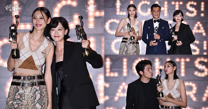 王丹妮和廖子妤憑《梅艷芳》分膺最佳新演員及最佳女配角。（鍾偉茵攝）