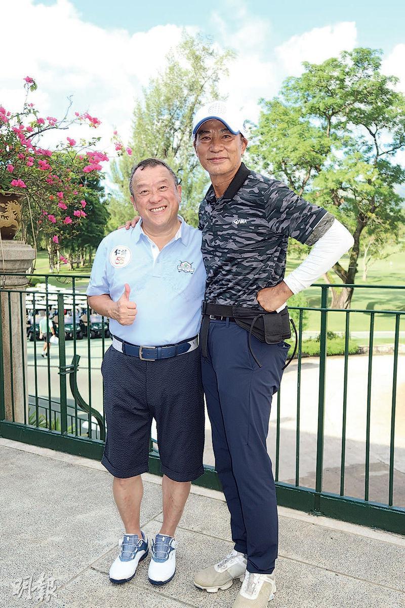 曾志偉（左）與任達華（右）同熱愛打高爾夫球。（攝影/記者：林蘊兒）