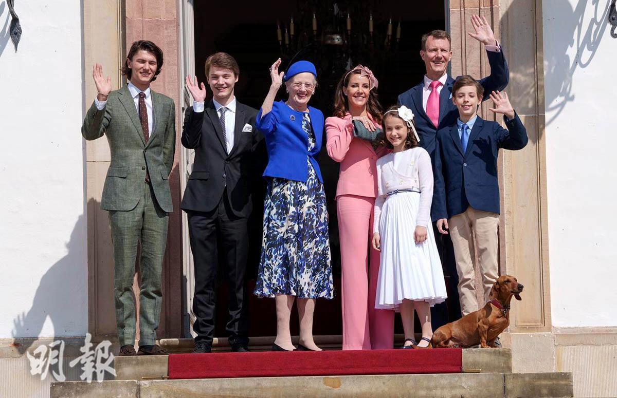 丹麥女王與幼子約阿希姆王子一家六口（Det danske kongehus facebook圖片）