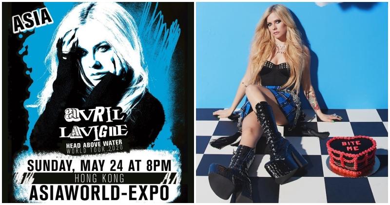 Avril Lavigne香港個唱數度延期，今日終於宣布取消。（網上圖片）