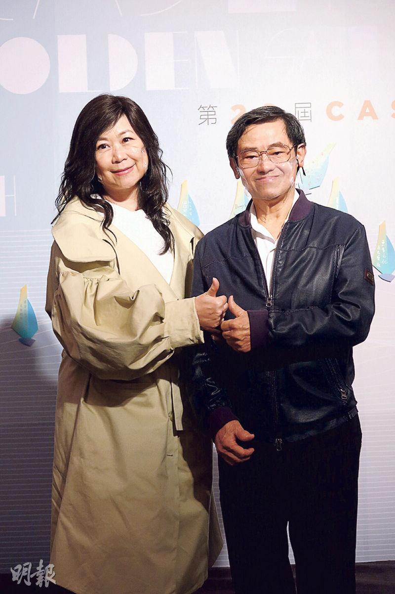 林志美（左）和鄭國江（右）揭曉第20屆CASH金帆音樂獎入圍名單。（攝影／記者：鍾一虹）