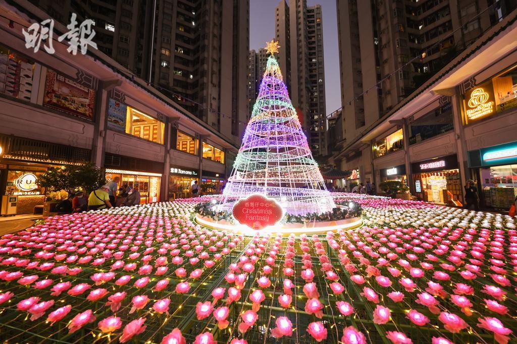 香港仔中心「Christmas Fantasy」：浪漫玫瑰花燈海（圖片由相關機構提供）
