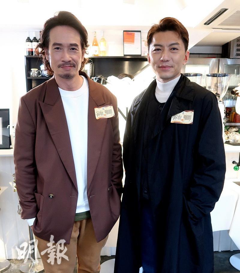 袁偉豪與陳豪拍攝節目《豪遊咖啡》時，稱考慮開麵包店。（鍾一虹攝）