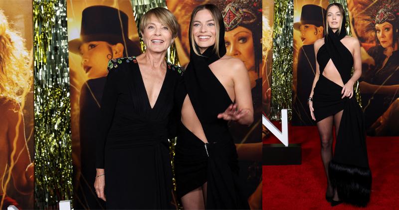 瑪歌羅比帶同媽媽Sarie（左）出席新片《巴比倫：星聲追夢荷里活》首映禮，獲讚似姊妹多過母女。（路透社/法新社）