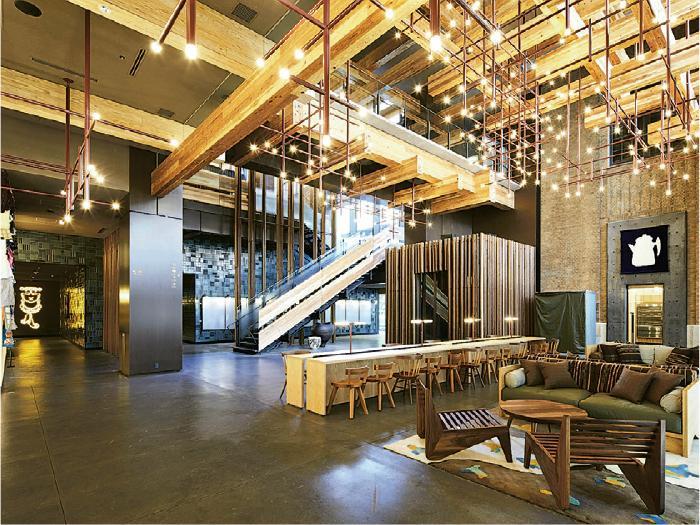 Ace Hotel Kyoto內部裝潢由洛杉磯著名的設計公司Commune Design操刀。（酒店提供）