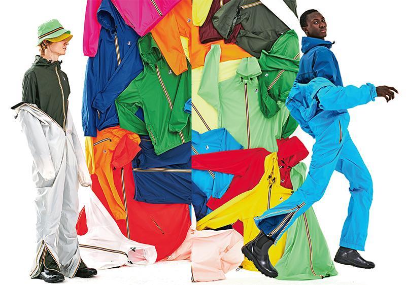 可收納外套--源於法國的K-Way，以推出可收納的防風、防水外套而聞名，經典的Le Vrai系列配色豐富，並以三色拉鏈為標誌特色。（品牌提供）