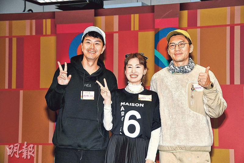 蕭正楠（左起）、蔣家旻及袁偉豪昨日為《慈善星輝仁濟夜》綵排，3人在節目中合演舞台劇。（攝影/記者：林祖傑）