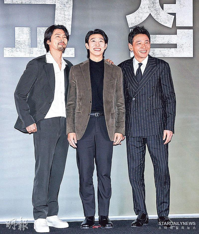玄彬（左起）、姜其永及黃政民合演新片安排新年檔期上映，反映片商信心十足。