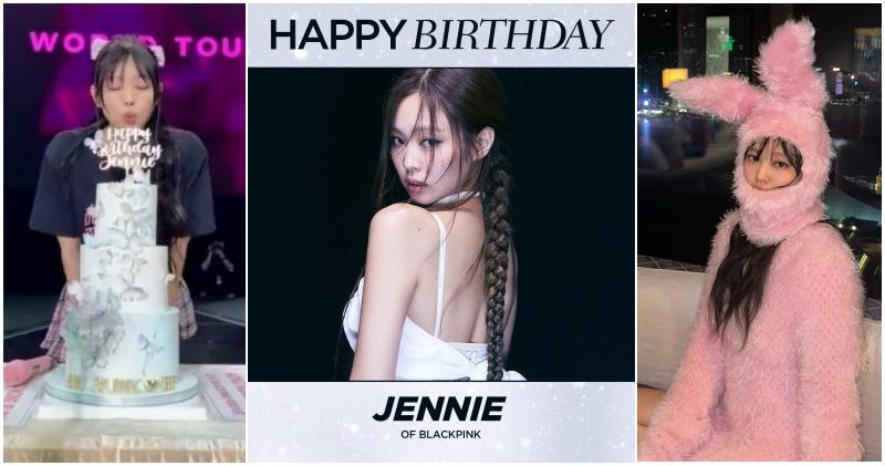 今日是Jennie的27歲生辰，昨晚在演唱會及酒店提早跟粉絲及隊友慶祝。（網上圖片）