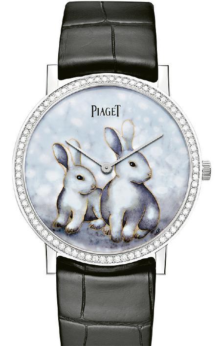 78顆圓鑽--Piaget Altiplano兔年生肖腕表，白金表殼鑲嵌78顆共約0.71卡重圓鑽，限量38枚。$535,000（品牌提供）