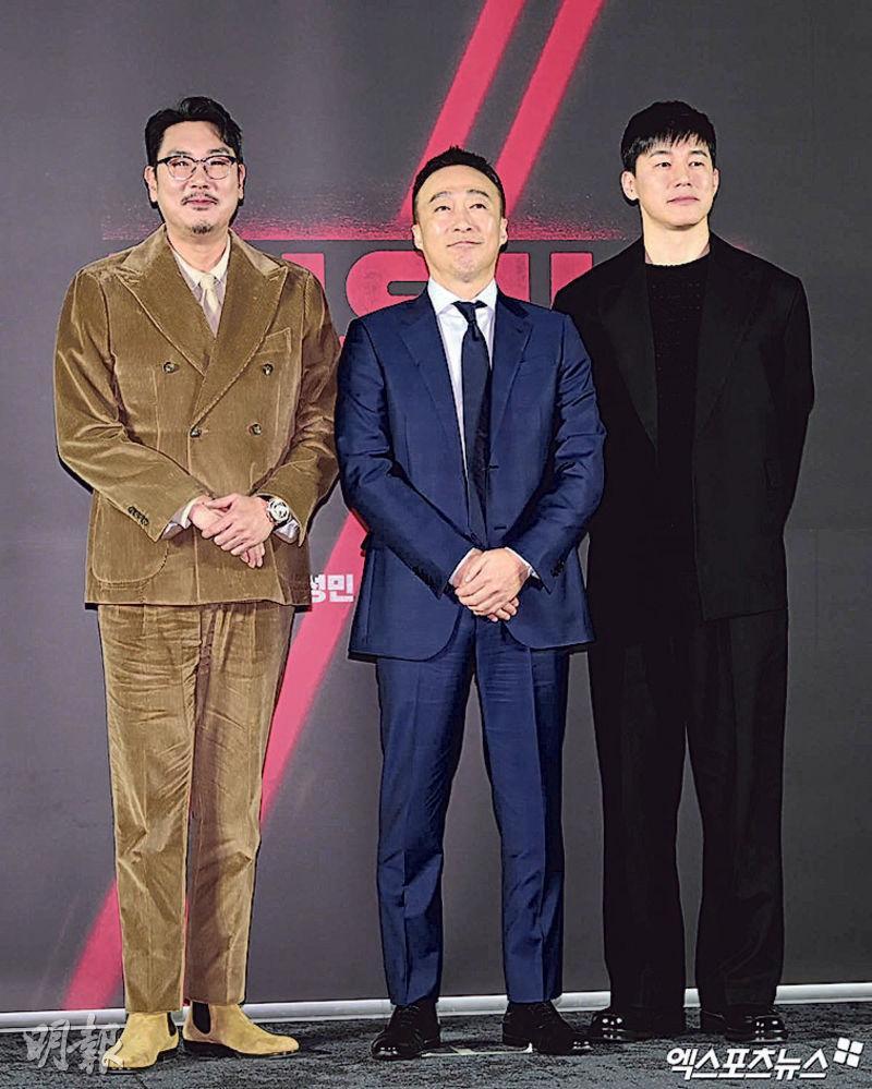 趙震雄（左起）、李聖旻及金武烈合演新片《對外秘密》，互鬥演技。