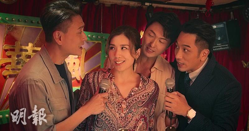 黃宗澤、黃智雯、吳卓羲及王浩信在新劇《廉政狙擊》中合唱《友共情》。（大會提供）