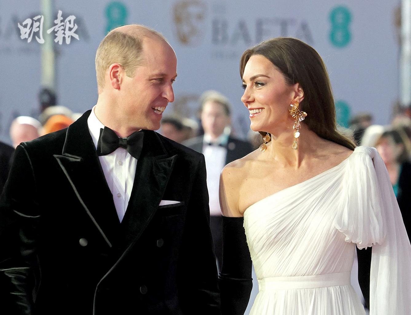 2023年2月19日，英國王儲伉儷威廉和凱特（法新社）
