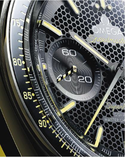 蜂巢紋理——蜂巢紋理的表盤設計，取材自珍藏在品牌博物館內可抵禦高達160,000高斯磁場的概念型號腕表。（品牌提供）