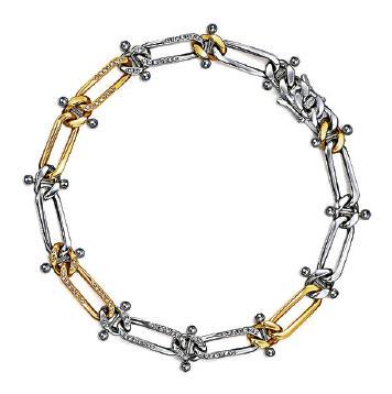 鑽石手鏈--MMXXI「越」系列活動18K黃白分色黃金鑽石手鏈$17,000（品牌提供）