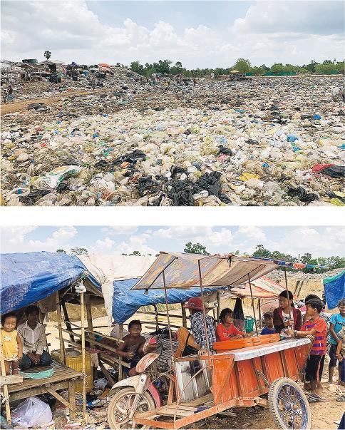 訪柬埔寨送暖：環境惡劣——這班柬埔寨的兒童，每天都在垃圾山守候着垃圾車的到來，等候「尋寶」的機會。（受訪者提供）
