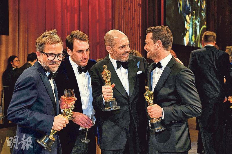 繼2006年《竊聽者》後，另一德國片《西線無戰事》贏得最佳國際電影，並捧走攝影、布景設計及配樂合共4獎。（法新社）