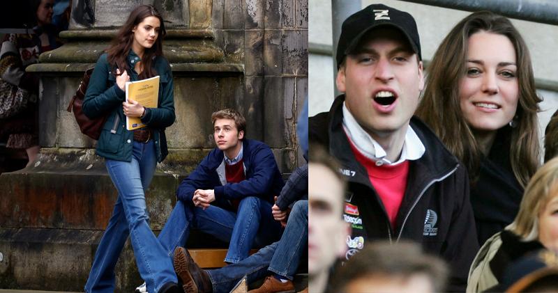 《王冠6》將有講述英國王儲伉儷威廉與凱特（右圖）在大學讀書時的相識片段（左圖）。（Getty Images）
