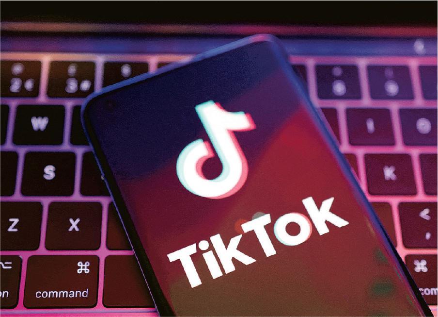 牛津大學路透新聞研究所2022年數碼新聞報告指出，TikTok是該年研究中增長最快的社交媒體，用量於部分拉丁美洲、亞洲及非洲國家特別高。（路透社）