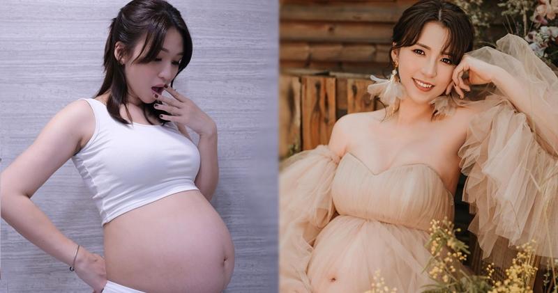 孫慧雪懷孕5個半月，肚子大到似就快生得。（孫慧雪Ig圖片 / 明報製圖）