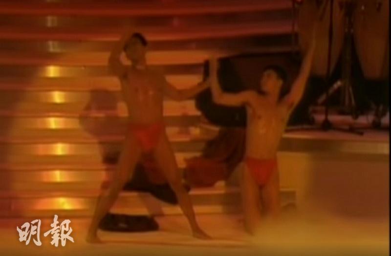 謝天華（右）難忘1991年在林憶蓮演唱會上只穿上T-back跳舞。（大會提供）