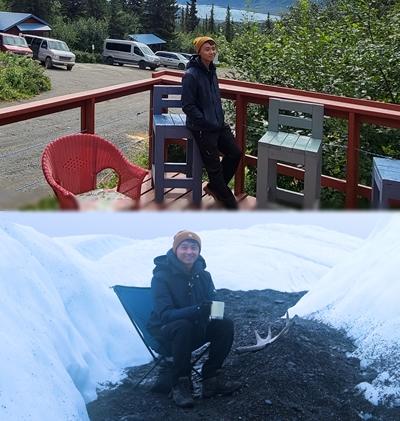 Chris探索全美國最大冰川——馬塔奴斯卡冰川（Matanuska Glacier），展開兩日一夜的旅程。（大會提供）