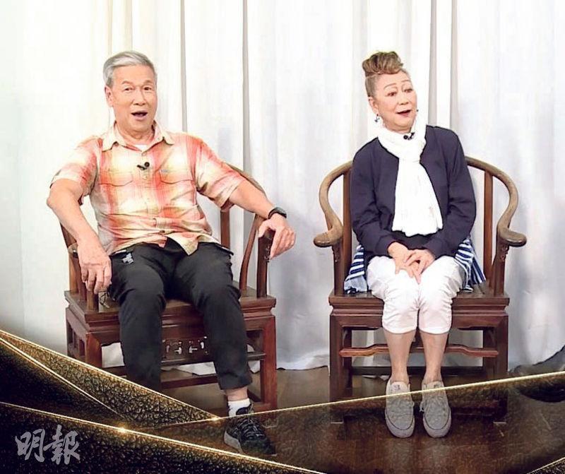 劉江（左）與黃文慧（右）接受TVB娛樂新聞台《StarTalk》訪問，大談合演電影《死屍死時四十四》的感受。