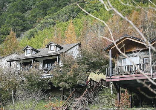 小木屋——司馬庫斯山上的小木屋幾乎都是民宿，由於觀光客甚多，所以大多需要提前3個月預訂。（陳卓君攝）