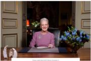 丹麥女王瑪格麗特二世（Queen Margrethe II）2023年新年致辭。（丹麥王室網站圖片）