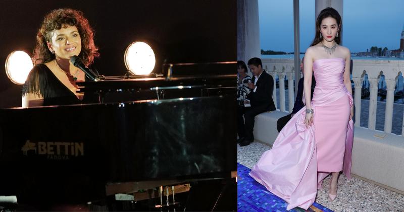 劉亦菲出席BVLGARI晚宴（右圖），Norah Jones（左圖）則擔任表演嘉賓。（Getty Images）