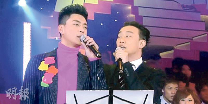 黃宗澤（左）與陳奕迅（右）合唱《K歌之王》一幕，至今仍為人津津樂道。