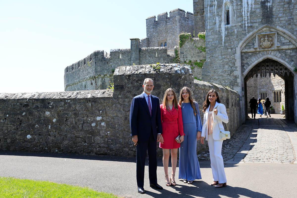 2023年5月20日，左起：國王費利佩六世、Princess Leonor、Princess Sofia、王后萊蒂西亞（Casa de S.M. el Rey Twitter圖片）