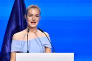 2022年7月4日，萊昂諾爾公主（Princess Leonor）在活動上公開演說。（法新社）