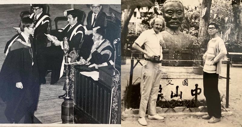 1973年馬時亨於香港大學文學院畢業。（受訪者提供圖片）