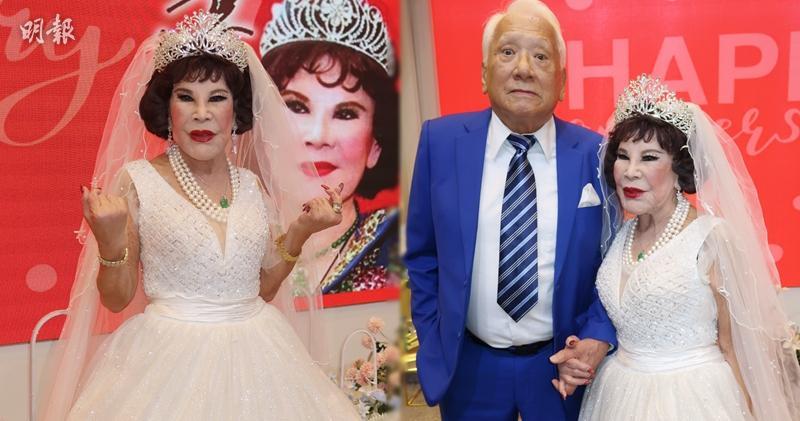 黃夏蕙和老公潘炳烈結婚35年。（柯美攝）