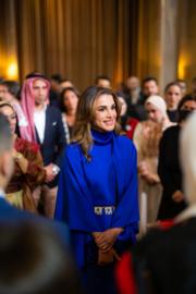 2023年3月26日，約旦王后Rania在約旦首都安曼出席活動。（Queen Rania facebook圖片）