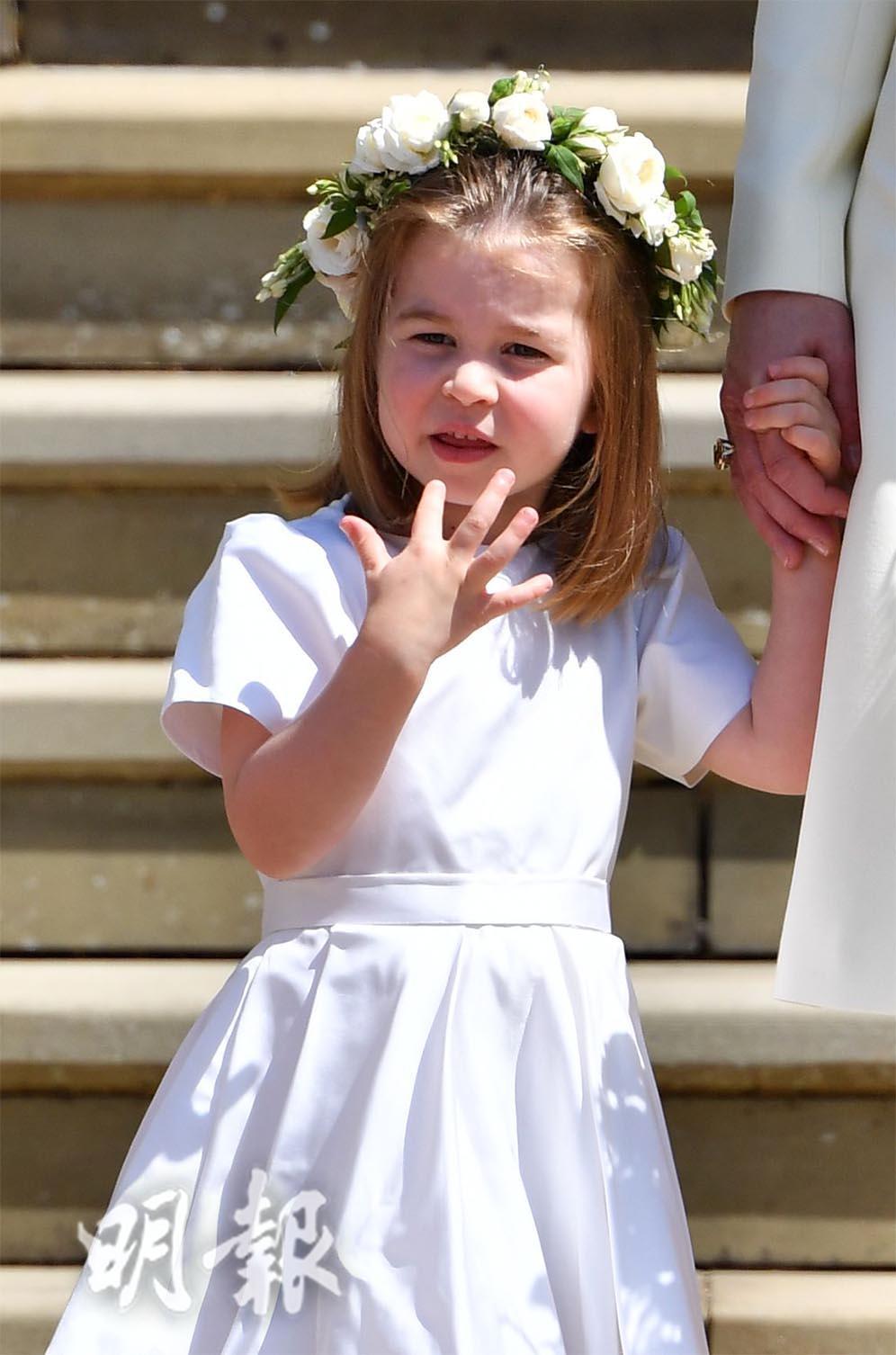 2018年5月19日，夏洛特小公主再次當花女。 (法新社)