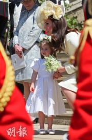 2018年5月19日，夏洛特小公主再次當花女。(法新社)