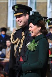 英國劍橋公爵伉儷威廉王子（左）與凱特（右）（法新社）