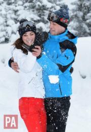 2016年，威廉王子與凱特滑雪度假。（The Royal Family facebook/Press Association）
